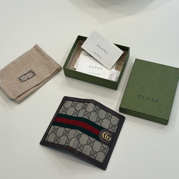 ⭐️NWT Gucci Supreme Wallet OPHIDIA CARD CASE Authentic from Jacksonville, FL - Picture 10 of 12